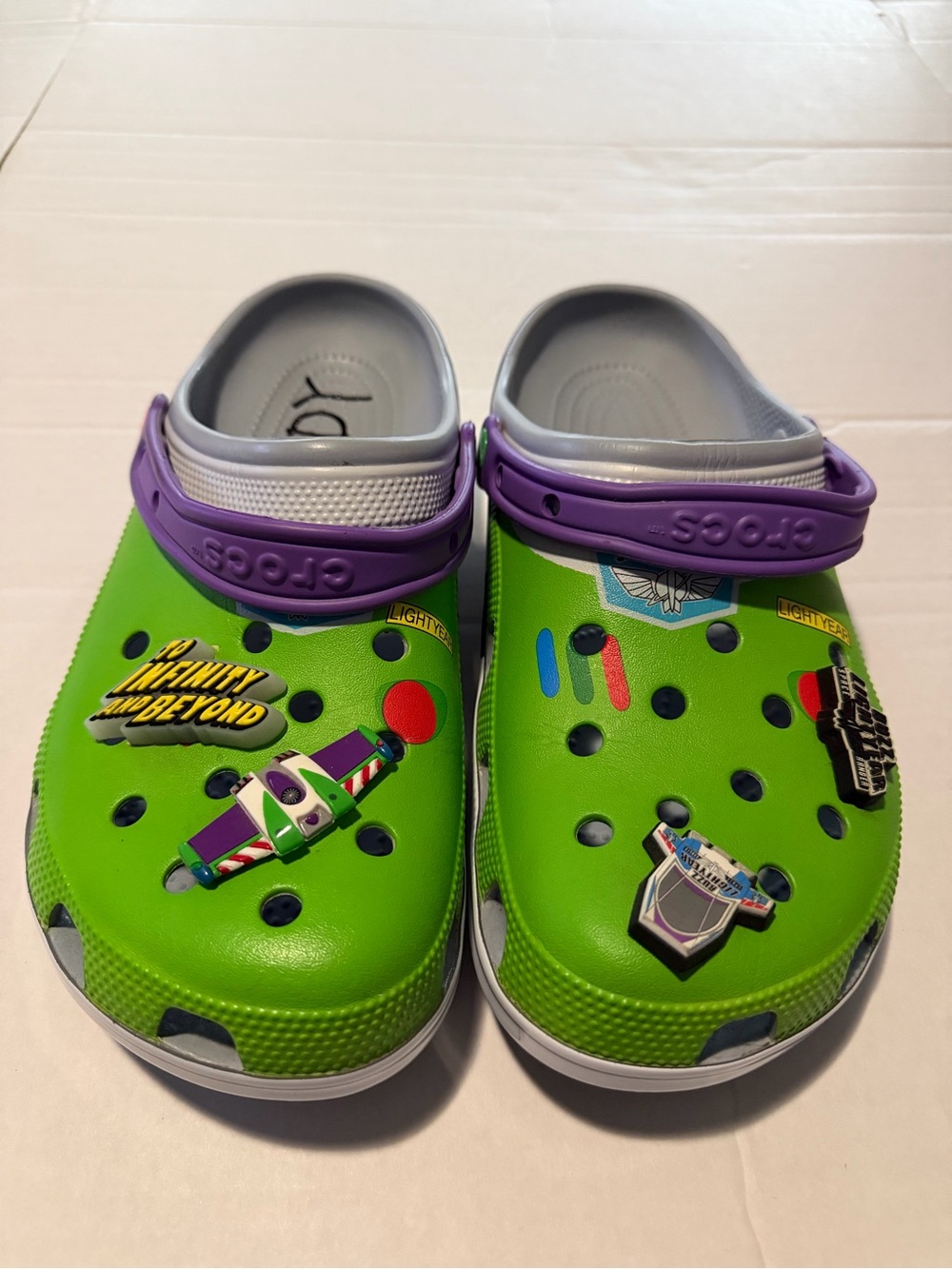 CROCS Men's Green & Purple Buzz Lightyear Toy Story Clogs
